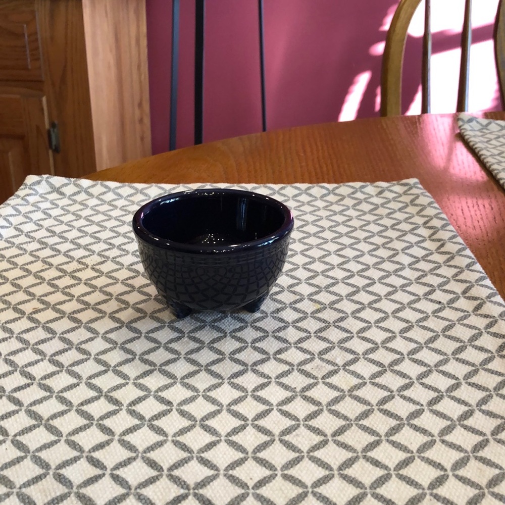 Fiesta ware tripod candle holder/ bowl